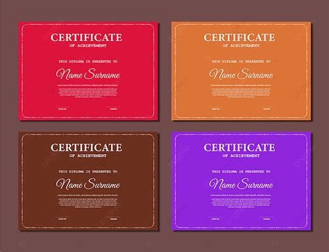 Minimalist Certificate Template Design Vector Template Download on Pngtree