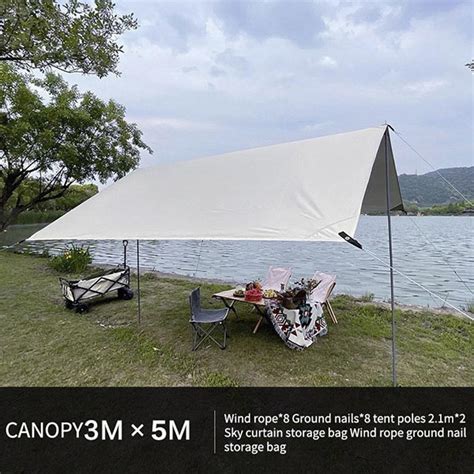 Rain Tarp Shelter Portable Picnic Shadow Large Tarp Shelter Tents Camping Fly Sheet - ZheJiang ...