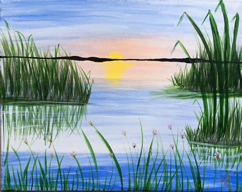 Easy Lake Drawing Color