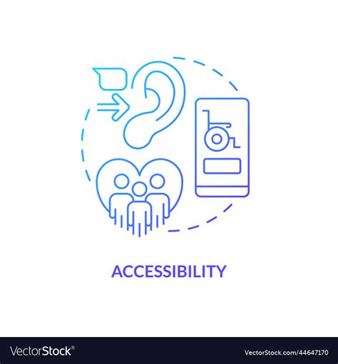 Accessibility blue gradient concept icon Vector Image