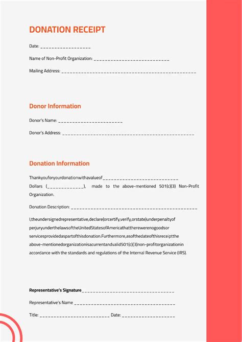 Free Donation Receipt Template For Google Docs