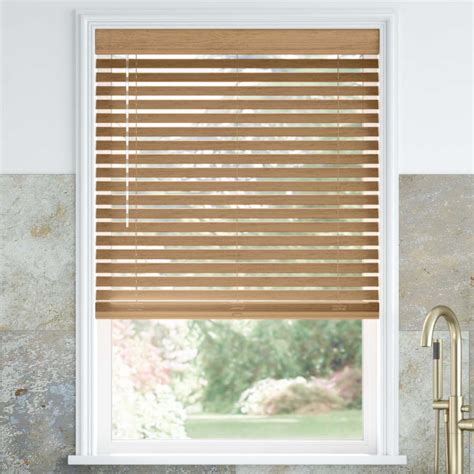 2" Premier Cordless Faux Wood Blinds | SelectBlinds.com