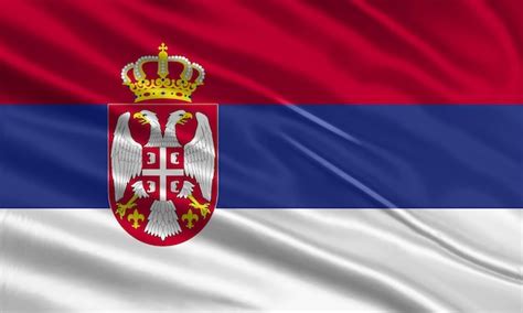 Premium Vector | Serbia flag design. Waving Serbian flag made of satin or silk fabric. Vector ...