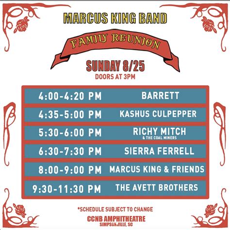 Marcus King Band Family Reunion reveals festival lineup by day | Grateful Web