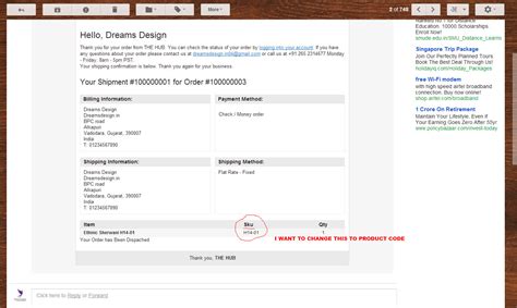 sku - How to change field name in Invoice generated by magento {In Mail & PDF} - Magento Stack ...