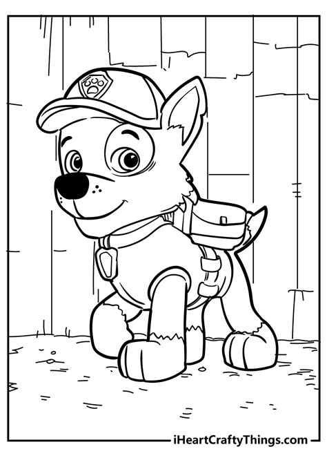 Kids Coloring Pages Paw Patrol Rocky Coloring Pages