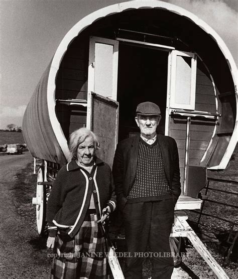 couple with bow-top Gypsy Caravan, Gypsy Wagon, Visit Ireland, Ireland Travel, Gypsy People ...