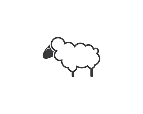 Sheep Logo Vector Icon Black Outline Vector, Icon, Black, Outline PNG and Vector with ...