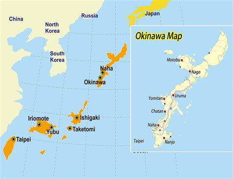 Okinawa On World Map - Map Of Washington State