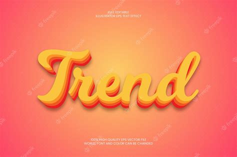 Premium Vector | Trend text effect