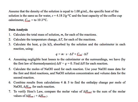 Solved Assume that the density of the solution is equal to | Chegg.com