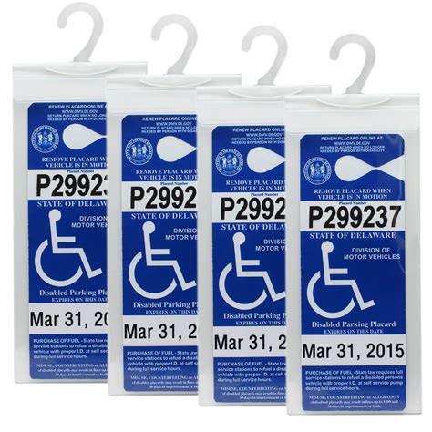 4 PCS Handicap Parking Permit Placard Holder - Disabled Parking Placard Protector Sleeve with ...