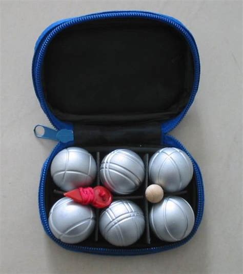 jeu de boules, 6 chromed MINI Boules/Boules Set/petanque set