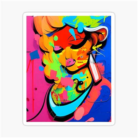 "Graffiti pop art. Colorful urban streetart" Sticker for Sale by Neo-Expression | Redbubble