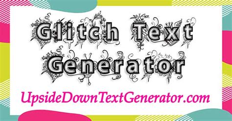 Glitch Text Generator (Copy and Paste) G̀ļ҉ì̶t̷̸͜c̕h̶̕ ͝TÈ̶xt