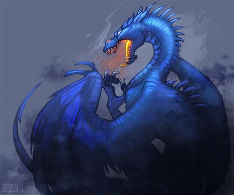 Azure dragon by SHADE-ShyPervert on DeviantArt Mythological Creatures, Fantasy Creatures ...