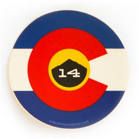 Colorado Flag 14er Roundel Sticker