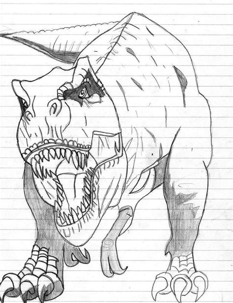 Triceratops Head Coloring Page - Mewarna