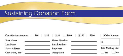 Donation Form Template - Excel Templates - Excel Templates