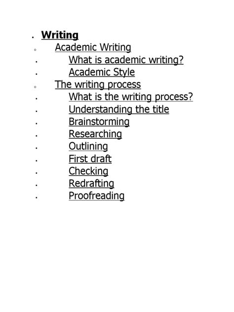 Academic Writing Chart | PDF