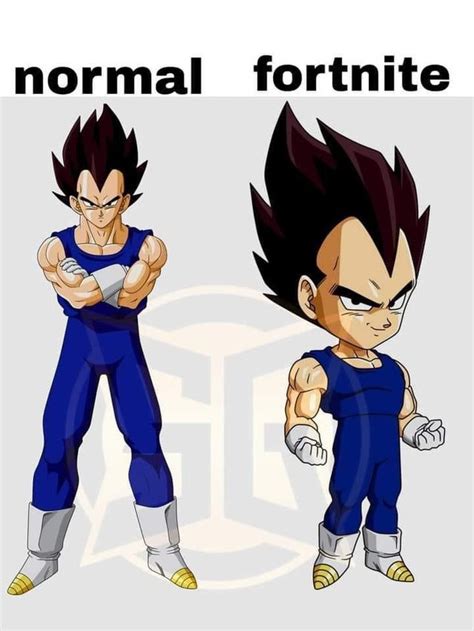 Vegeta normal vs en Fortnite - Meme by XLMonte :) Memedroid