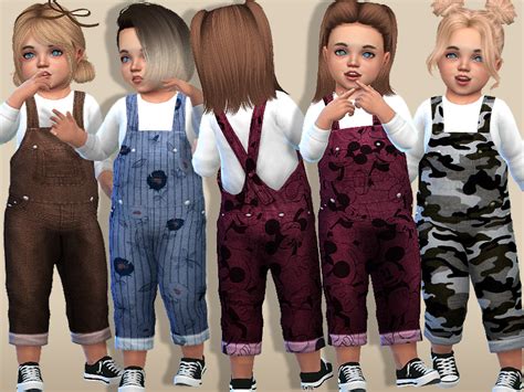 The Sims Resource - Cozy Denim Winter Overalls For Toddlers(Toddler SP)