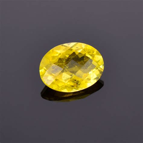 Bright Canary Yellow Sunset Tourmaline Gemstone, 4.40 cts., 12.4x9.3 mm., Oval Shape