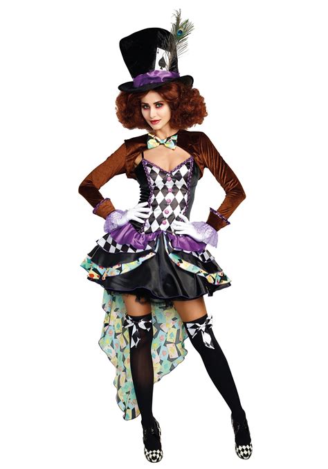 Womens Halloween Deluxe Gothic Mad Hatter Costume | ubicaciondepersonas.cdmx.gob.mx