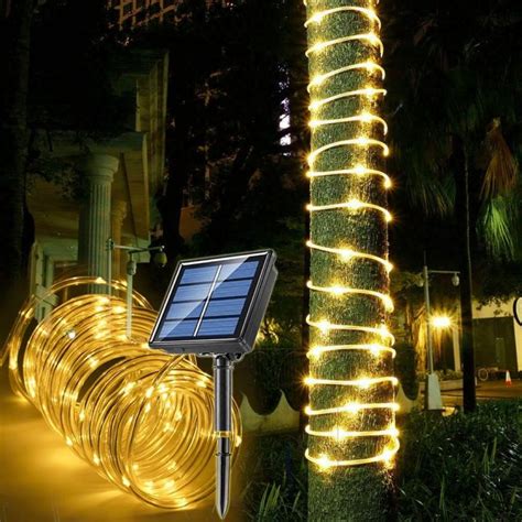 solar string lights Waterproof Outdoor LED Fairy Light Tube Party Garden Yard Home Wedding ...