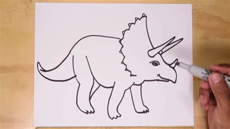 Triceratops Drawing For Kids