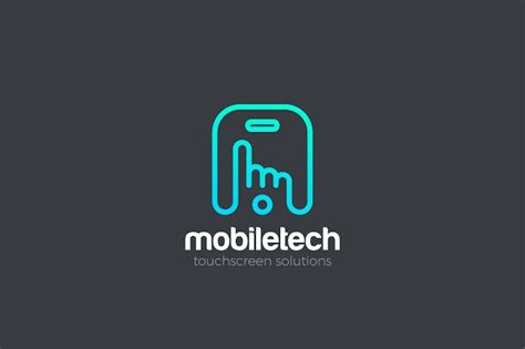 Logo Hand Finger touch Mobile Phone touchscreen by Sentavio on Envato Elements