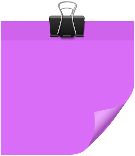 Sticky Note Purple PNG Clip Art - Best WEB Clipart