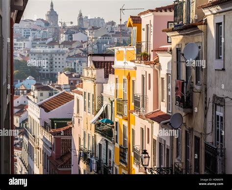 Architecture in the Old Town of Lisbon, Portugal Stock Photo - Alamy