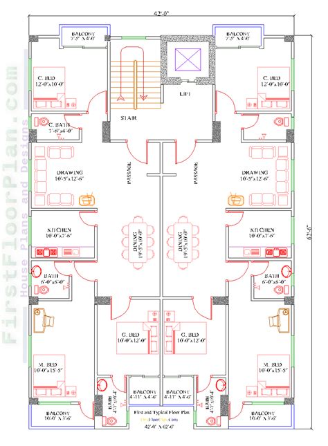 Apartment Floor Plan And Elevation - Apartment Post