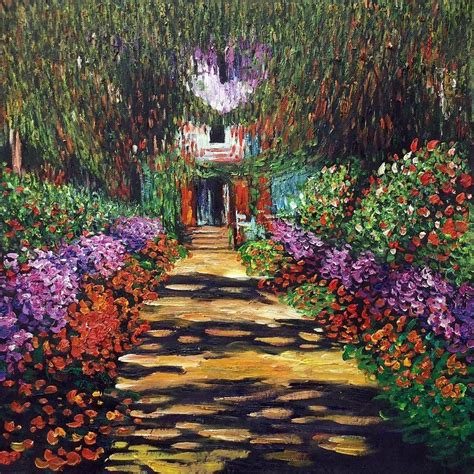 Claude Monet Garden Painting