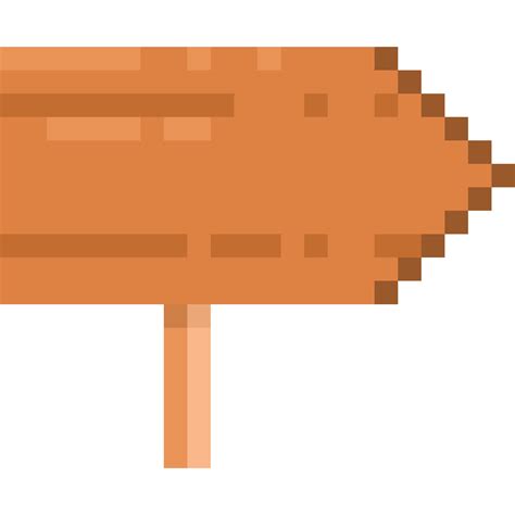 Pixel art blank wood sign plate 27190551 PNG