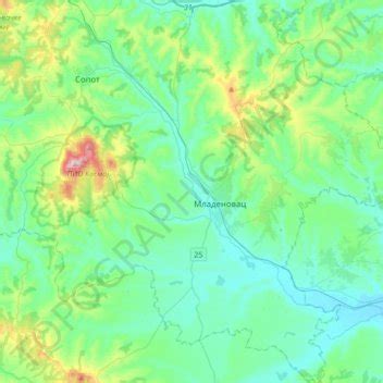 Mladenovac Urban Municipality topographic map, elevation, terrain