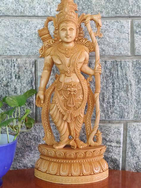 Wooden Statue Of Hindu Figurine Lord Rama Murti Of Ayodhya Shri | Hot Sex Picture