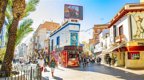 Benidorm old town square stock image. Image of park, spain - 38963903