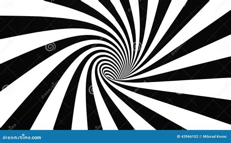 Black and White Hypnotic Spiral Stock Illustration - Illustration of design, white: 43966102