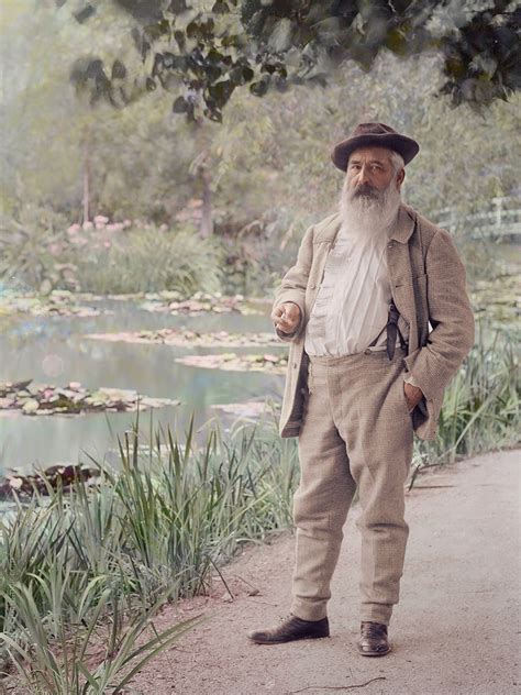 Painters.Co — Claude Monet in his garden at Giverny, summer...