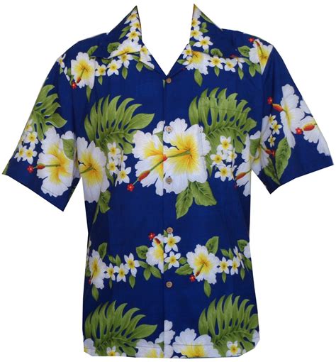 Hawaiian Shirt Mens Hibiscus Floral Print Aloha Party Beach Camp | eBay