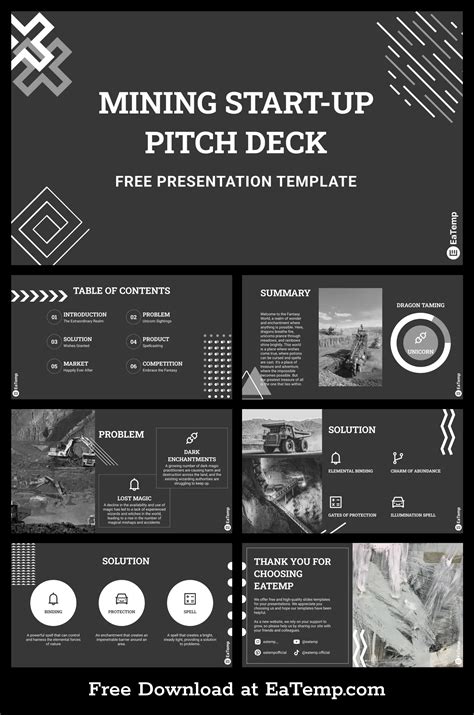 Mining Start-up Pitch Deck Presentation - Free PowerPoint Templates, Google Slid… in 2023 ...