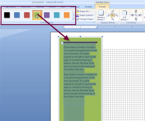 How to Add a Stylish SIDEBAR Text Box to a MS Word 2007 or Word 2010 Document | Technical ...