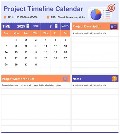 EXCEL of Project timeline calendar.xlsx | WPS Free Templates