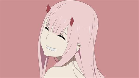 darling in the franxx zero two closing eyes with light brown background 4k hd anime Wallpapers ...