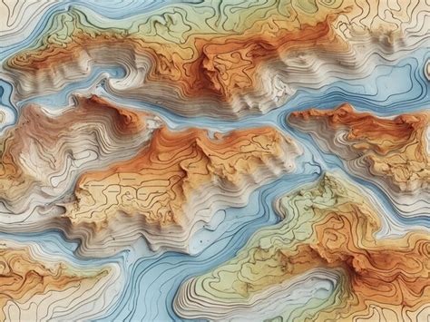 Premium Photo | Topographic contour lines map seamless pattern