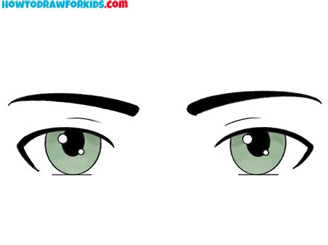 How to Draw Anime Boy Eyes - Easy Drawing Tutorial For Kids