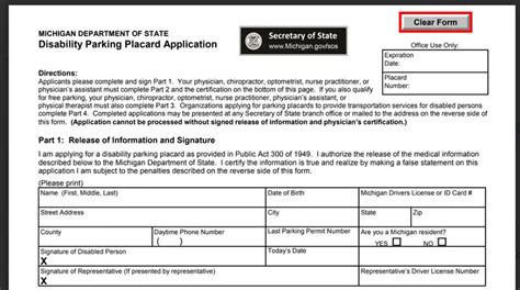 How to Apply for a Handicap Parking Placard in Michigan