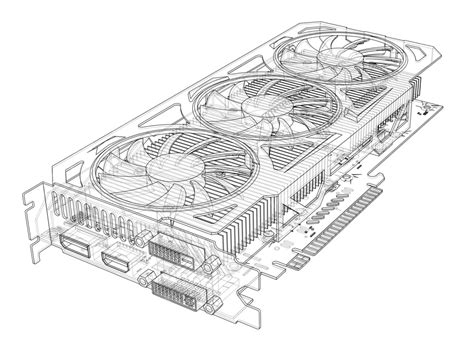 Gpu Card Outline Vector Fan Outline Mining Rig Vector, Fan, Outline, Mining Rig PNG and Vector ...